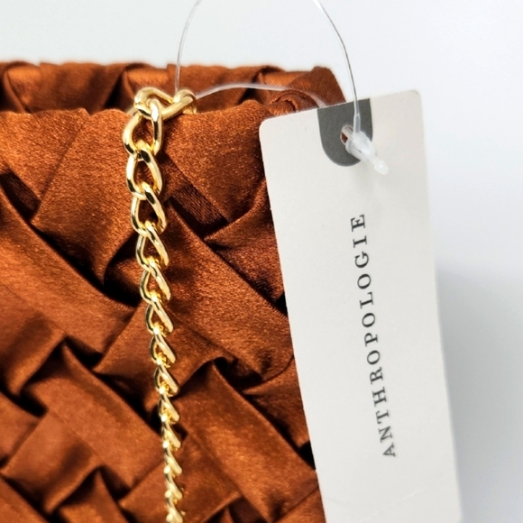 Anthropologie Woven Clutch Chain Crossbody Bag - Picture 2 of 6